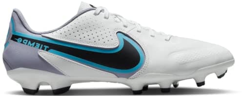 Image of NIKE Women's Tiempo Legend 9 Academy MG Sneaker, White/Black-Baltic Blue-Pink Blast, 5.5 UK