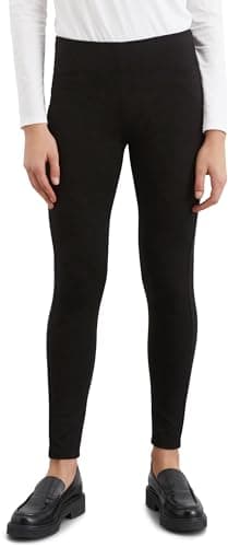 Image of Marc OߴPolo Women's Slim Fit Leggings with Wide Waistband, Black (Black), XXL