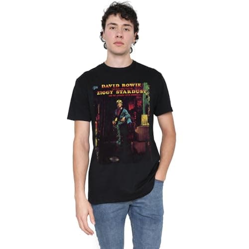 Image of David Bowie Ziggy Stardust Album Unisex T Shirt, Black, Medium