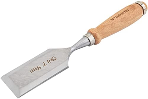 Image of Gunpla 50mm CR-V Wood Chisel Tool Heavy Duty Bevel Edge Non Slip Woodworking Sharp Hand Chisels with Wooden Handle for Carving Cutting Shaving Shaping Scrapping Chopping