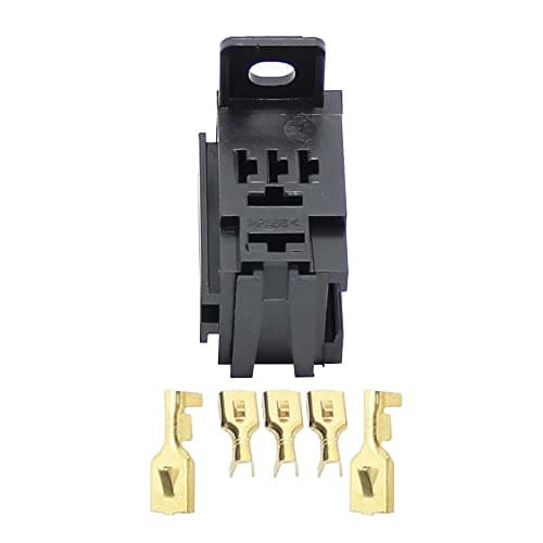 Image of CENPEK 5 Pack 30A 5 Pin Relay Connector Socket with Terminals Car Truck Vehicle Relay Case Holder