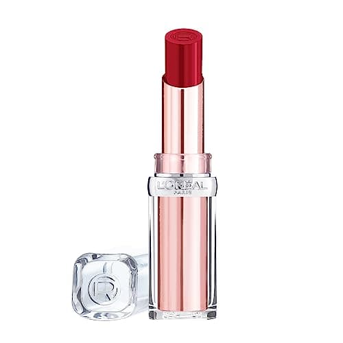 Image of L'Oreal Paris Lipstick, Balm-In-Lipstick, Keep Lips Hydrated, Smooth & Moisturising, Natural-Looking Shiny Finish, Glow Paradise, Shade: 350 Rouge Paradise