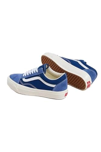Image of Vans LX Old Skool Women Trainers, Blue Suede, VN000D560QY1 (Blue, UK Footwear Size System, Adult, Women, Numeric, Medium, 6.5)