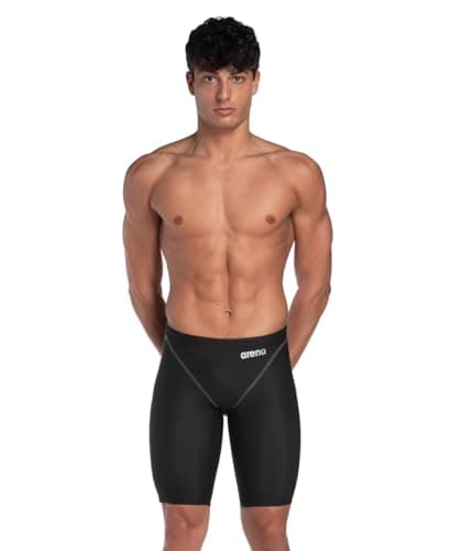 Image of ARENA Powerskin ST Next Men's Jammer, FINA Approved Racing Suit, Men's Recycled Fabric Swimsuit, Men's Lined Jammer Black