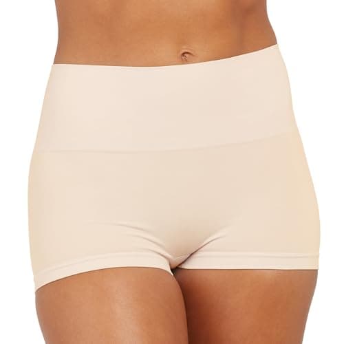 Image of SPANX Shapewear For Women Everyday Shaping Tummy Control Panties Boyshort, Soft Nude, S