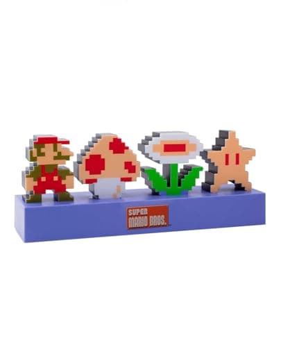 Image of Paladone Super Mario Bros Icons Light - Officially Licensed Nintendo Sound Reactive Mode, Decorative Light Up Super Mario Figure Bedroom Accessories & Gaming Room Decor