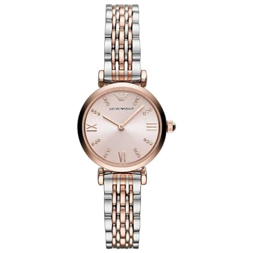 Image of Emporio Armani Watch for Women, Two Hand Movement, 28 mm Rose Gold Stainless Steel Case with a Stainless Steel Strap, AR11223