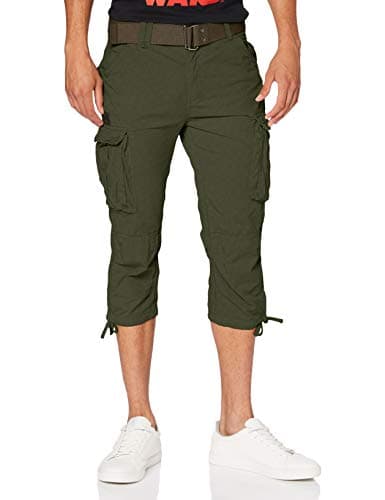 Image of Schott NYC Men's Trranger50 Swim Shorts Not Applicable, Green (Olive Olive), W28 (Manufacturer Size: 28)