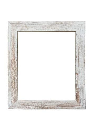 Image of FRAMES BY POST Metro Picture Photo Frame Distressed White 18 x 14 Inch Plastic Glass