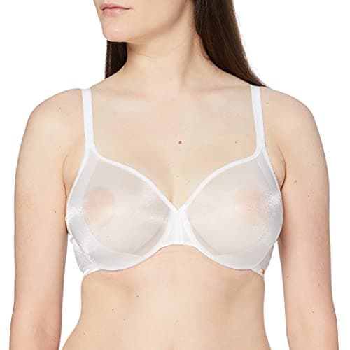 Image of Gossard Women's Glossies Sheer U/Wired Bra, White, 34E UK