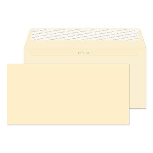 Image of Blake Business DL 110 x 220 mm 120 gsm Peel & Seal Wallet Envelopes (61254) Cream Wove - Pack of 25