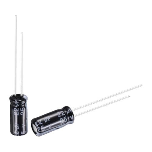 Image of sourcing map 22uF 25V 5x11mm Electrolytic Capacitor, Radial Leads Aluminum Capacitors for TVs, LCD Monitor, VCD, 50Pcs