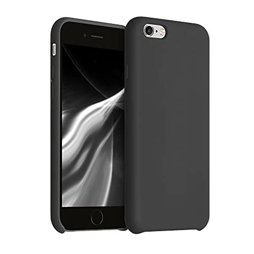 Image of kwmobile Case for Apple iPhone 6 / 6S Case - Soft Cover - Shockproof Silicone - Wireless Charging Black