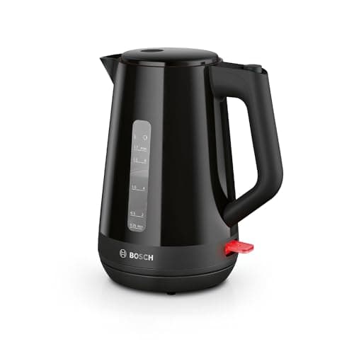 Image of Bosch MyMoment Delight TWK1M123GB Electric Kettle with 1.7 L Capacity and Fast Boil, Integrated Limescale Filter, Cord Storage in Black