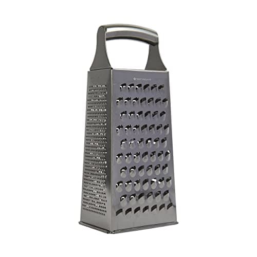 Image of MasterClass Acid-Etched Stainless Steel Box Grater with Handle, 24 cm (9.5"), Silver