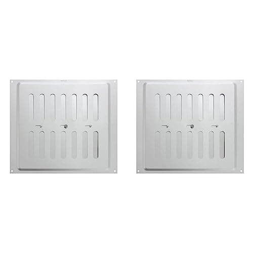 Image of MAP Vents 939-31 Metal Adjustable Vents, Silver, 9 x 9-Inches (Pack of 2)