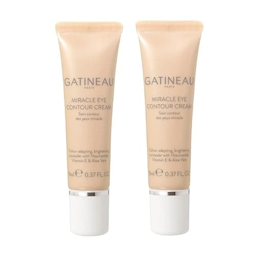 Image of GATINEAU Miracle Eye Contour Cream - 11ml x2, Makeup + Skincare Eye Brightening Concealer, Smooths Fine Lines, Conceals Dark Circles and Imperfections, Vitamin E, Niacinamide and Aloe Vera,