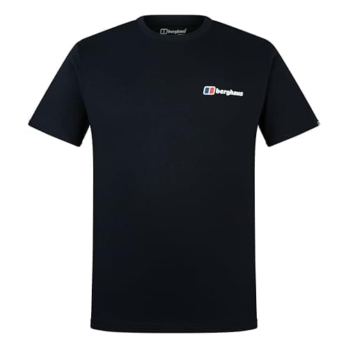 Image of Berghaus Men's Class Logo T-Shirt | 100% Cotton Non-Technical T-Shirt, Black/Black, 3XL