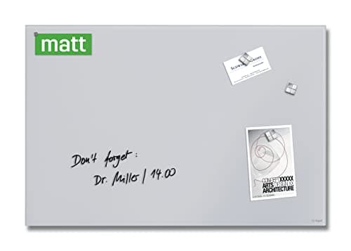 Image of SIGEL GL516 Premium Glass magnetic Board, glossy surface, 60 x 40 cm, easy mounting, light Grey - Artverum
