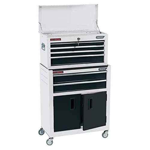 Image of Draper 19576 24" Combined Roller Cabinet and Tool Chest (6 Drawer), White
