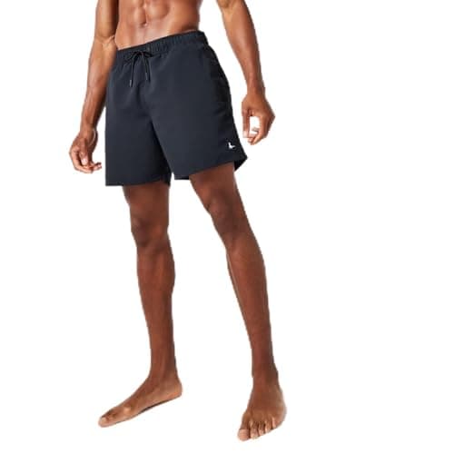 Image of Jack Wills Men Mid Length Swim Shorts Black Medium