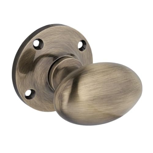 Image of Designer Levers Oval Mortice Door Knob - Antique Brass - Pair