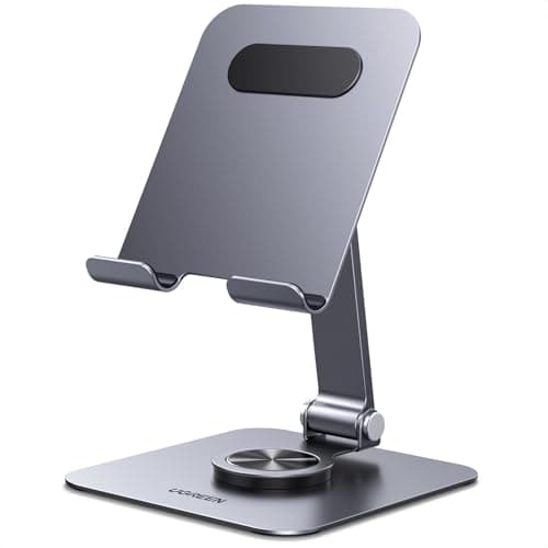 Image of UGREEN iPad Stand All Metal Tabler Holder Desk Rotating Swivel Foldable Adjustable Travel Accessories Mount Compatible with iPad Pro 13 M5 M4/10th 11/Air 11/Mini,Galaxy Tab,Surface Pro,iPhone 17