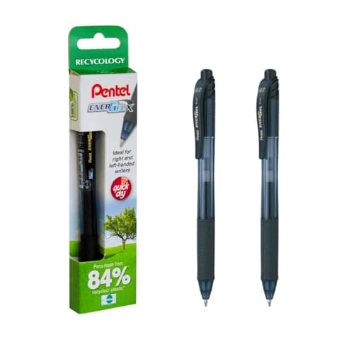 Image of Pentel EnerGel X 0.7mm Rollerball - 2pc Wallet Black Ink