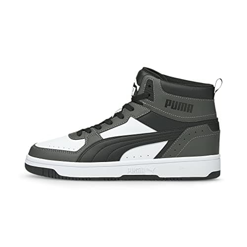 Image of Puma Unisex Rebound Joy Sneaker, Dark Shadow Black White, 10.5 UK