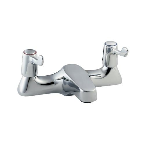 Image of Deva DLT108 Lever Action Deck Mounted Bath Filler with Chrome Finish