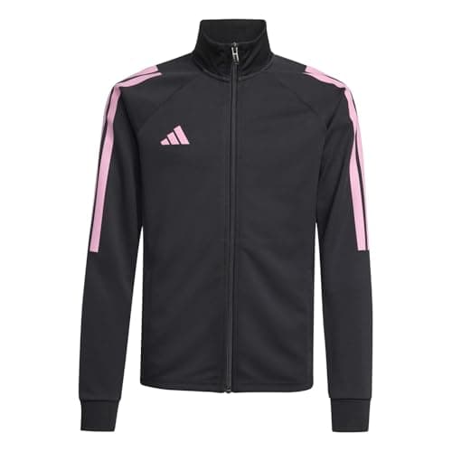Image of adidas Kids Sereno Track Jacket Juniors Long Sleeve Black/pink 11-12 Years