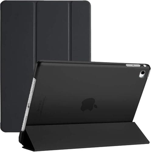 Image of Smart Case for iPad Air1 (1st Gen 2013) iPad Air2 (2nd Gen 2014), iPad 5th Gen (2017) iPad 6th Gen (2018) With Auto Sleep/Wake, Magnetic Lightweight 9.7-Inch Cover (Black)