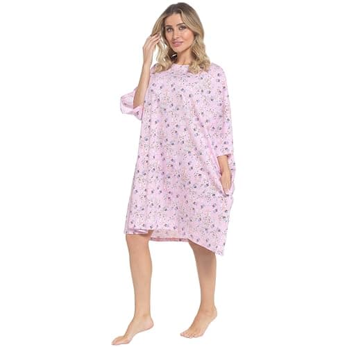 Image of Daisy Dreamer Womens Baggy Nighty Night Dress Oversized T Shirt Ladies Nighties Short Sleeved 100% Cotton Nightshirts (Giraffe)