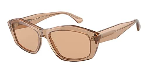 Image of Emporio Armani Men's Glasses, Transparent Light Brown/Light Brown, 55