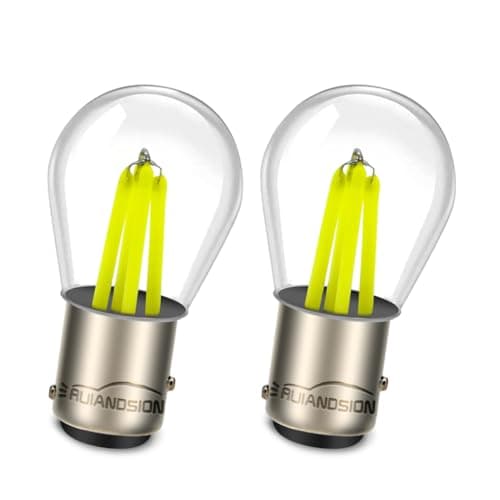 Image of Ruiandsion BAY15D 1157 LED Bulbs Green 48V AC/DC, 7528 2057 2357 4SMD LED Chips Double Contact LED Backup Reverse Light for RV Camper Trailer Boat Trucks(Pack of 2)