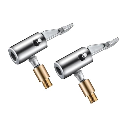 Image of strrng 2Pcs Tire Air Chuck,Tire Chuck Locking tire Nozzle,Tyre Valve Air Pump Clip,Car Inflator Valve Connector,Suitable For Inflating Cars,Trucks,Motorcycles,Bicycles And Some Heavy Vehicles(8mm)
