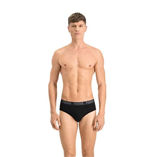 Image of PUMA Men's Basic Briefs pack Of 2 , Black, XL UK