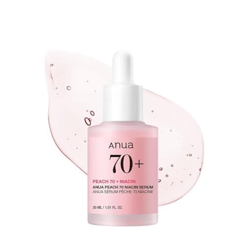 Image of Anua Peach 70 Niacinamide Serum, Daily Glow Serum For Face, Skin Tone & Dullness Care with Vitamin B12, Lightweight, Hydrating For Glass Skin Effect, Korean Skin Care, 1.01 fl.oz