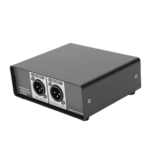 Image of Annadue Active DI Box Direct Injection Box Professional 2 Channel with GND Grounding Isolation & Dual Power Options for Stage Guitar DJ Controller Studio Recording