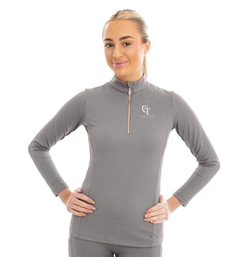 Image of CT Equine Collection Horse Riding Base Layer Long Sleeve Diamond (UK, Alpha, M, Regular, Regular, Standard, Grey)