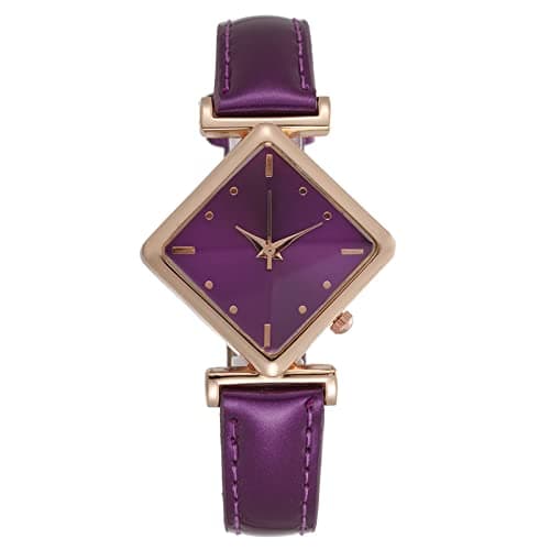 Image of Generic Women's Watch - Purple, 38mm, Quartz, Analog, Casual, Crystal Face, Luminous Hands, Plastic Strap, Battery Powered, Minimalist, Recommended for Women's Watches