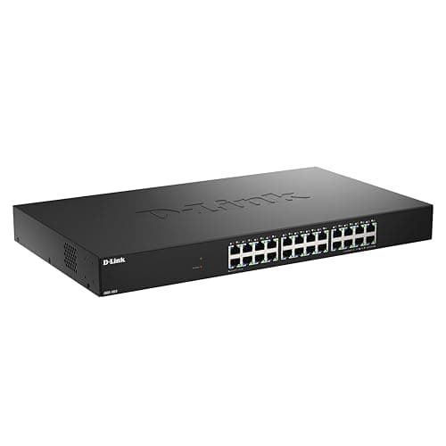 Image of D-Link DMS-1024 24-Port Multi-Gigabit Unmanaged Switch – 2.5G Ethernet, Plug-and-Play, QoS, IGMP Snooping, EEE, Metal Housing, Rackmountable, Silent Operation