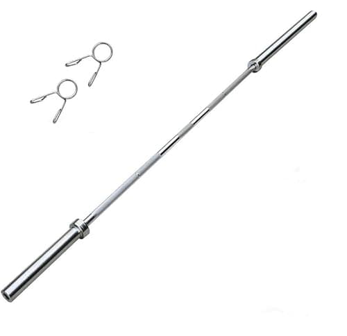 Image of Olympic Barbell 7ft 20kg - Chrome with 2 Quick Release Spring Collars