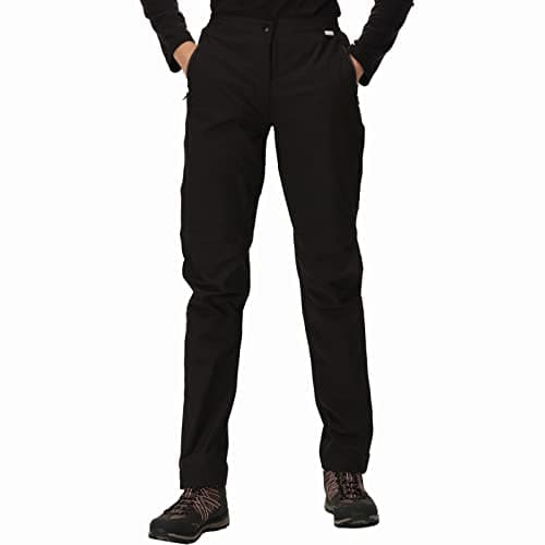Image of Regatta Womens Highton Waterproof Walking Trousers, Black, M, 31 Leg