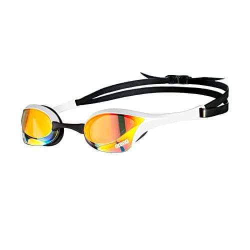 Image of ARENA Cobra Ultra Swipe Mirror Unisex Adult Racing Swimming Goggles, Swimming Pool Goggles with Curved Mirror Lenses, Anti-Fog, UV Protection, 5 Interchangeable Nose Bridges