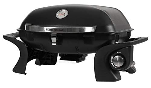 Image of George Foreman Portable Gas BBQ with Integrated Thermostat, Black, Lightweight & Compact, Steel Body & Automatic Ignition, Gas Barbecue, GFSBBQ1