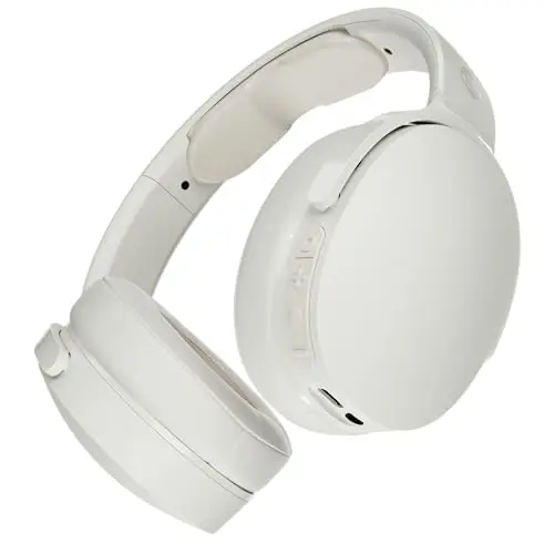 Image of Skullcandy Hesh Evo Wireless Over-Ear Bluetooth Headphones, Noise Isolating, Up to 36 Hours Battery, Foldable Lightweight Design, Microphone for iPhone Android - Bone