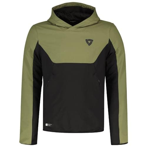Image of REV'IT! Revit Andon Motorcycle Hoodie, black/green, L