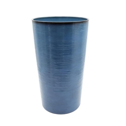 Image of Gardening Naturally Tall Blue Outdoor or Indoor Plant Pot 55cm – Recycled Plastic Ceramic Effect Planter, Frost Proof Lightweight Garden Pot for Patio, Balcony & Indoor Plants