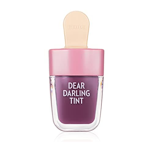 Image of Etude House Dear Darling Water Gel Tint Ice Cream (PK004 Red Bean Red) (21AD) | Vivid High-Color Lip Tint with Minerals from Soap Berry Extract to Moisture Your Lips